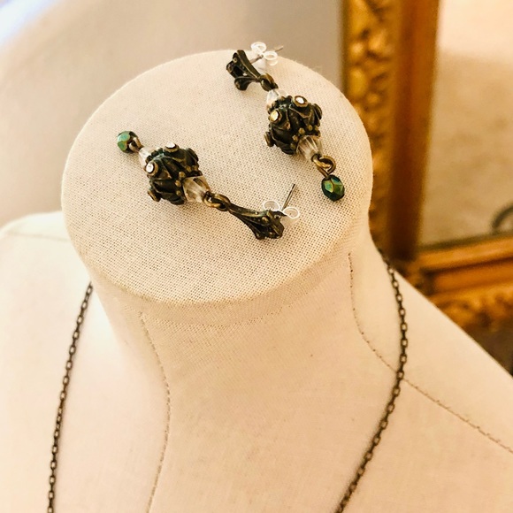 Vintage ORLY BARUCH Pearl Necklace & Rhinestone Earrings - Picture 14 of 17